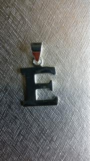 Ag/925 stříbrná písmena - písmenko E (písmeno E)