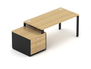 Kancelářská sestava EPIC Z1 U, volitelná délka stolu 160/180cm (Sestava pro jednu osobu)