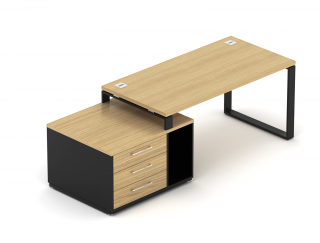 Kancelářská sestava EPIC Z3 O, volitelná délka stolu 160/180cm, volitelná varianta L/P (Sestava pro jednu osobu)