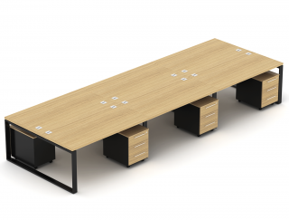 Kancelářská sestava EPIC Z39 O, volitelná délka stolu 360/420/480/540cm (Sestava pro 6 osob)