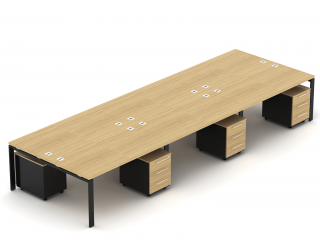 Kancelářská sestava EPIC Z39 U, volitelná délka stolu 360/420/480/540cm (Sestava pro 6 osob)