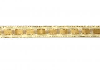 Řasicí rypsová stuha s lurexem zlatá, šíře 12 mm