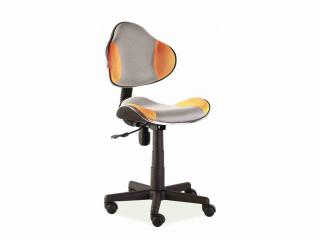 Dětská židle - Q-G2, čalouněná, různé barvy na výběr Čalounění: oranžová/šedá
