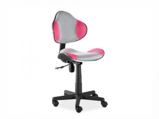 Dětská židle - Q-G2, čalouněná, různé barvy na výběr Čalounění: růžová/šedá