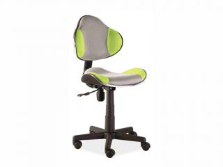 Dětská židle - Q-G2, čalouněná, různé barvy na výběr Čalounění: zelená/šedá