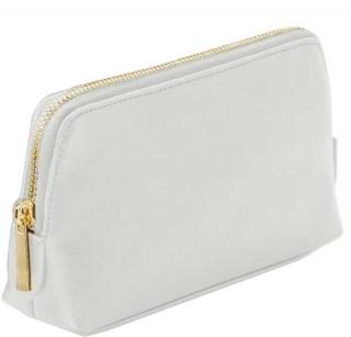 Menší šedá kosmetická taška se zlatým zipem, Boutique BagBase