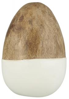 Bílo-hnědé velikonoční vajíčko, stojící