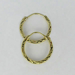 Zlaté náušnice kruhy Z40-109 váha: 3.57 g, Velikost: 45 mm, ryzost: Au 585/1000