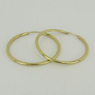 Zlaté náušnice kruhy Z40-392 váha: 0.93 g, Velikost: 29 mm, ryzost: Au 585/1000