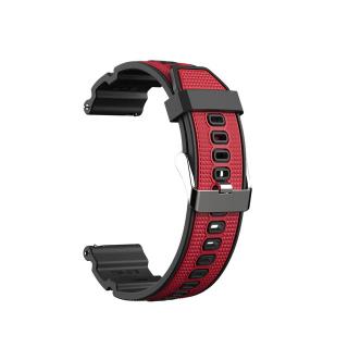 Měkký silikonový řemínek na chytré hodinky - 22 mm Barva: Červená