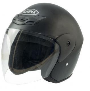 Moto helma na skútr matná černá TN8661 (Moto přilba otevřená pro skútr)