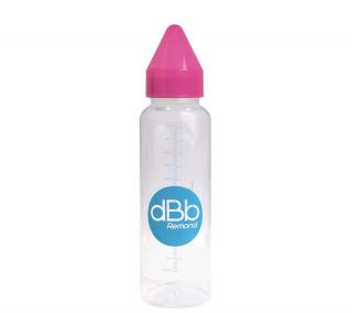 dBb dětská lahvička PP 360ml, savička 4+, silikon, Pink