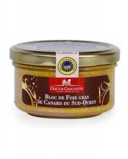 Kachní Foie Gras z Jihozápadu Francie v bloku ve skle 130g Ducs de Gascogne