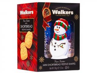 Walkers - Snowmann Mini Festive Shapes - skotské máslové sušenky 150g