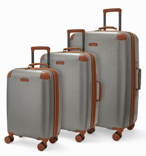 Sada cestovních kufrů ROCK TR-0219/3 ABS/PC - šedá 84 l / 57 l / 35 l + 20% expander