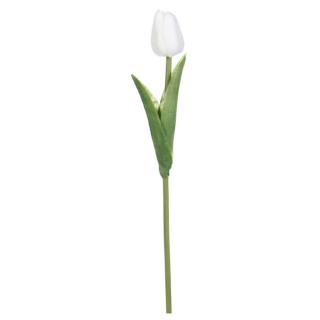 Umělá květina, tulipán bílý 1 ks