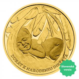 Slovenský zlatý dukát k narození dítěte 2023