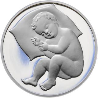 Stříbrný medailon k narození dítěte 2023