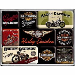Magnety - 9 ks - Harley Davidson - NOVINKA (Magnetky harley davidson)