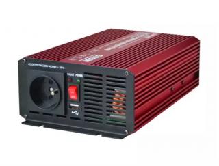 INV 12V SIN 600W - měnič napětí z 12V na 230V, výkon 600W, čistá sinusovka