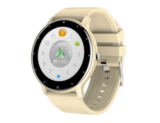 Smartwatch ZL02, Chytré hodinky, kovové s kulatým displejem, meditační program, IP67 Barva: Zlatá