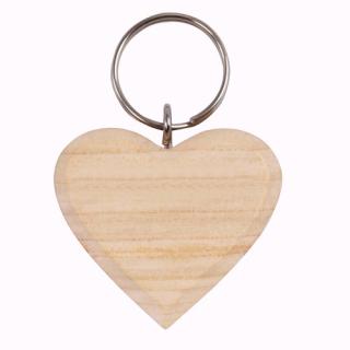 Dřevěná klíčenka - tvar srdce