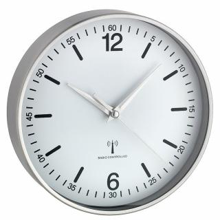 Nástěnné DCF hodiny TFA 60.3503.02; Ø 195 mm; bílý ciferník