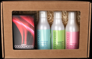Darčekové balenie - Brazílsky keratín pre dlhé vlasy, čistiaci šampón, bezsulfátový šampón a kondicionér