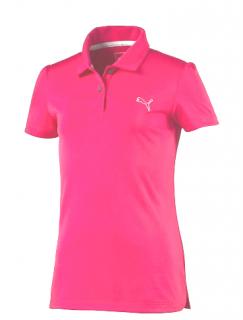 Puma Junior Pounce Polo - juniorské tričko dívčí růžové 116