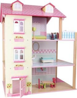 Dřevěný domeček pro panenky 59x70x39 (Dřevěný domeček pro panenky. Dřevěný domeček pro panenky.)