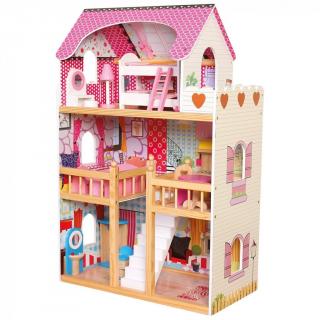 Dřevěný domeček pro panenky BINO 60x90x30 (Dřevěný domeček pro panenky. Dřevěný domeček pro panenky )