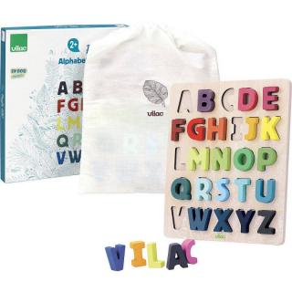 Vilac | Vkládací puzzle abeceda s pytlíkem