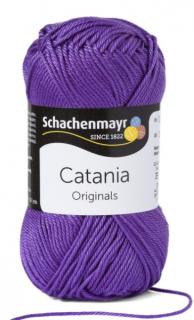 Catania 113 violet (fialová)  pletací a háčkovací příze, 100% bavlna