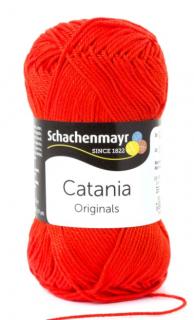 Catania 390 tomato  pletací a háčkovací příze, 100% bavlna