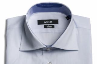 Bílá pánská košile s jemným modrým vzorem Velikost velikost 40 Velikost: velikost 41