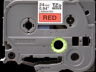 Brother TZE-451, 24mm, černý tisk/červený podklad - originální páska laminovaná