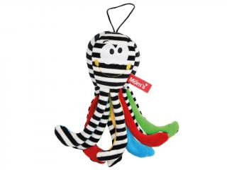 Hencz Toys Edukační hračka Chobotnička s rolničkou - bílo/černá