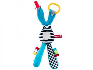 Hencz Toys Edukační hračka Hencz s chrastítkem - Zajíček - zrcátko - modrý