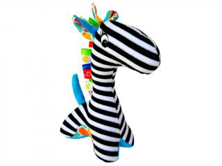 Hencz Toys edukační hračka s chrastítkem žirafka proužkovaná