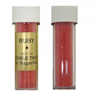 Sugarflair Jedlá prachová barva Ruby (rubínová), 7ml