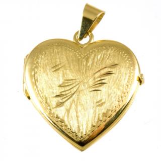 Zlatý medailonek srdce 1554