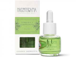Nasoterapia – vonný olej Verbena e Lemongrass (Verbena a citronová tráva), 15 ml