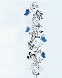 Samolepka na zeď Modří motýli (arch 50x70)