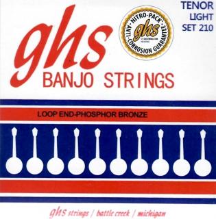 Struny na tenor banjo GHS SET 210 Light (Fosforbronzové struny na banjo)