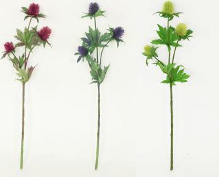 Bodlák | umělá květina | 3dr. | 44cm fialová