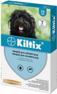 Kiltix obojek pro střední psy 53cm (Antiparazitický obojek proti blechám a klíšťatům.  Ochrana až 7 měsíců. )