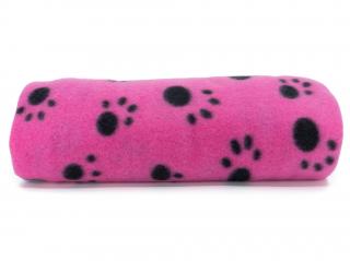 Zora fleecová deka pro psa Barva: Růžová, Rozměr (cm): 100 x 70