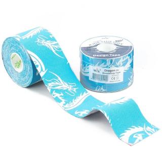 NASARA Kinesiology Tape Dragon, kineziologická tejpovací páska, 5cm x 5m Barva: Modrá