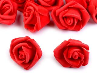 Dekorační pěnová růže Ø 4 cm Barva: červená