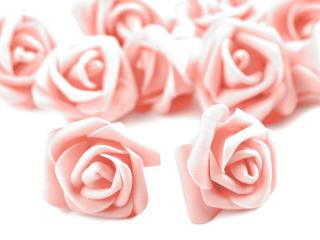 Dekorační pěnová růže Ø 4 cm Barva: pudrová